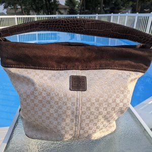 Liz Claiborne Brown and Neutral Classic Tote